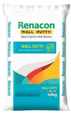 40 Kilogram, Smooth Texture White Cement Based Wall Putty