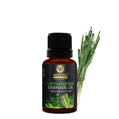 Lemongrass Essential Oil Extract In Amber Bottle With Fresh Age Group: Adults