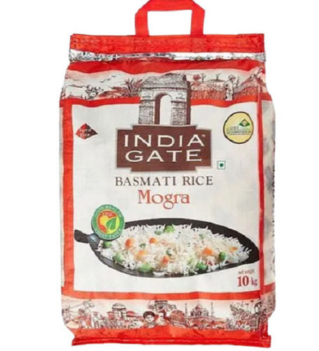 10 Kilogram Pure And Dried Commonly Cultivated Long Grain Mogra Basmati Rice