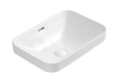 480 X 300 X 120 Mm Rectangular Glossy Finished Ceramic Wash Basin