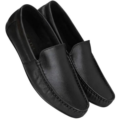 Flat Heel Pure Leather Loafer Shoes For Mens