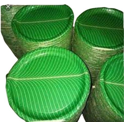 Round Disposable Green Paper Plates Size: 12 Inch