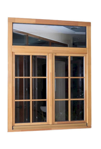 4x2.5 Feet Fiberglass Screen Wooden Window For Home And Office