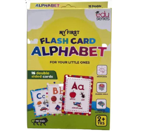 Multicolor Outer And Indoor Rectangular Paper Alphabet Flash Card For Kids