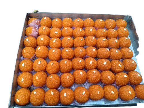 Delicious Mouth Watering Round Soft Textured Sweet Bundi Laddu  Carbohydrate: 7.6% Percentage ( % )