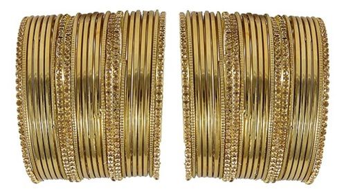 Ladies Beautifully Designed Golden Metal Bangles