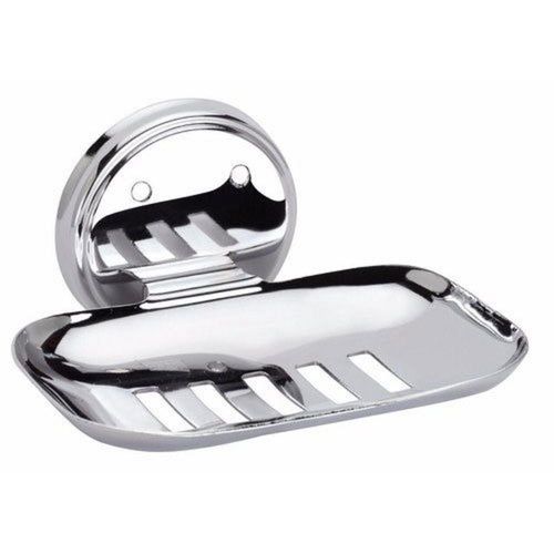 Round Simple And Elegant Design Stainless Steel Silver Universal Soap Dish 10Cm 