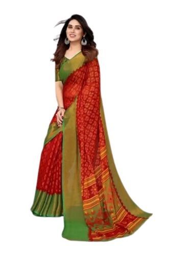 Casual Wear Comfortable And Elegant Design Printed Cotton Silk Saree For Ladies  Application: Industrial