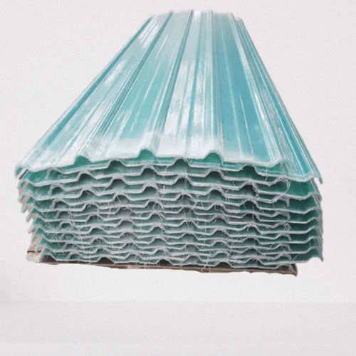 High Tensile Strength And Fire Resistance Light Blue Transparent Fiber Glass Sheet  Thickness: 5/8 Millimeter (Mm)