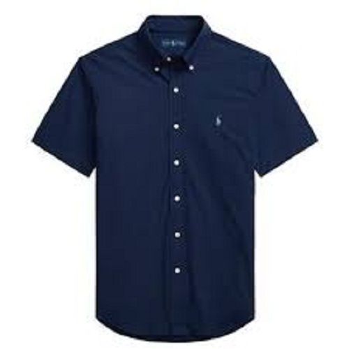 Men Short Sleeves Plain Cotton Casual Shirt Age Group: 19