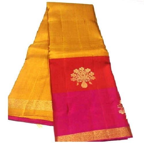 Attractive Look Party Wear Ladies Soft And Shinny Embroidered Cotton Silk Saree Application: Commercial