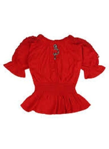  Comfortable Casual Wear Fancy Red Girls Top Age Group: 8- 18 Years