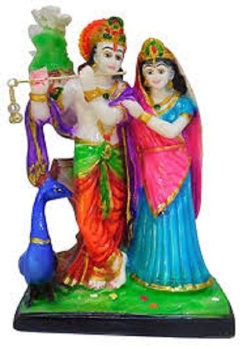 White Polished Finish Beautiful God Radha Krishna Marble Statues For Religious