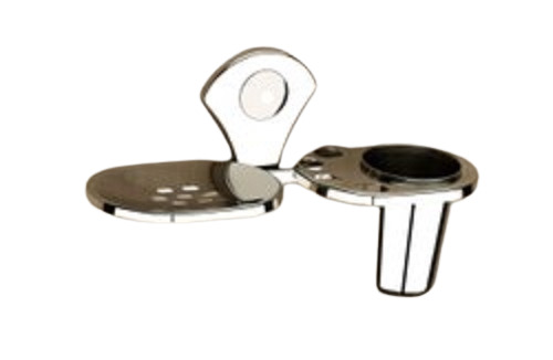 बाथ स्टेनलेस स्टील सोप डिश और टंबलर होल्डर