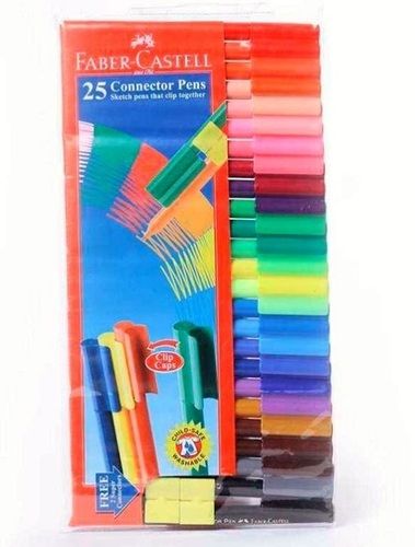 Light Weight Plastic Connector Sketch Pens (Set Of 25 Pc)