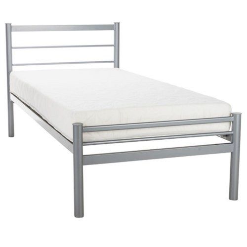 Silver Stainless Steel Double Bed