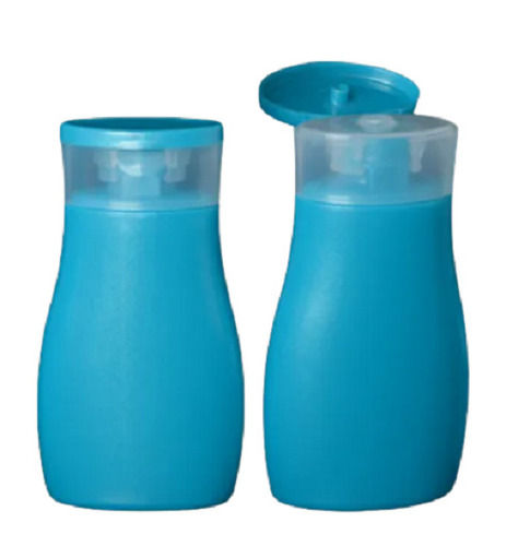 Sky Blue Durable Lightweight Soft-Texture Round Shape Empty Plastic Shampoo Bottle