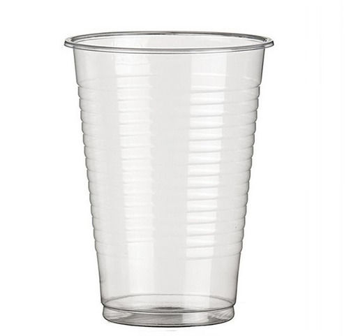 300 Ml Capacity and 1 Mm Thick Plain Round Transparent Plastic Disposable Glass