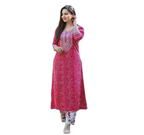 Comfortable And Washable Printed Cotton Silk Salwar Kurta For Ladies