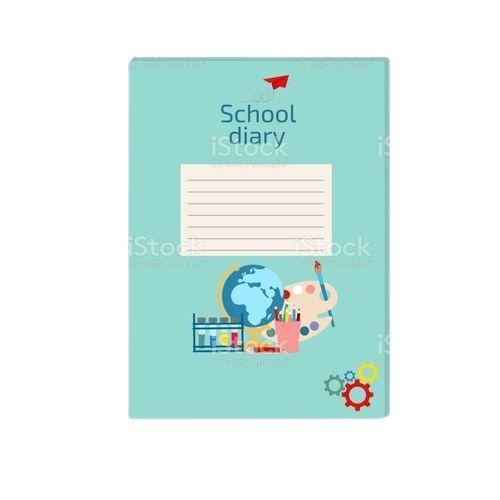 Paper Printed Designer Kids Sky Blue School Diaries