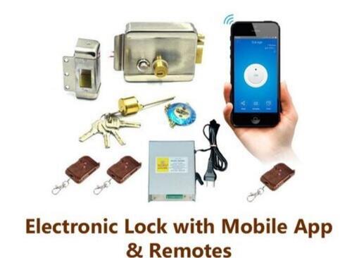 Main Metal Door Weatherproof Electronic Lock With Wifi Power Supply (Mobile App) & 3 Remotes