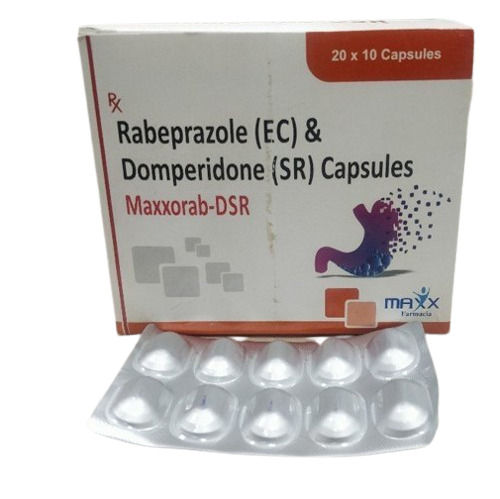 Rabeprazole And Domperidone Capsules,20x10 Capsules Pack