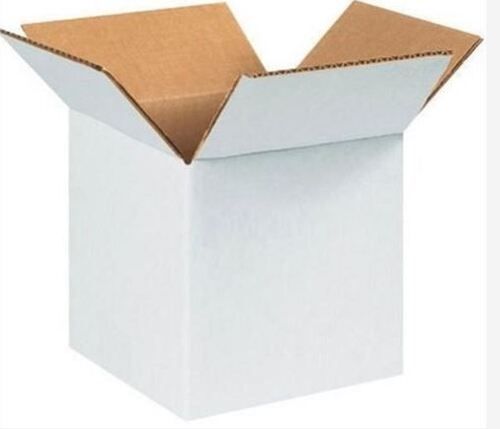 Reusable And Eco Friendly Matte Finish Plain Square Corrugated Cardboard Box