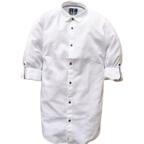 Mens Full Sleeves White Linen Shirts