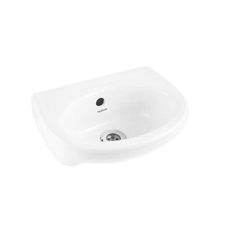 White 15X12 Inches Plain And Smooth Finished Ceramic Wall Hung Wash Basin