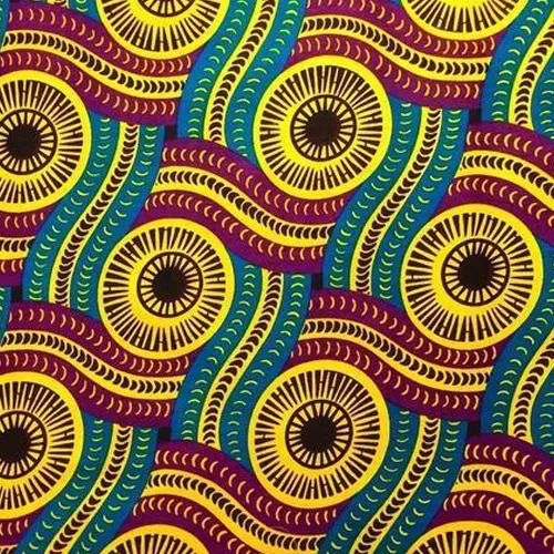 Multi Color Plain Style Printed Texture Breathable Moisture Absorbent Cotton African Fabric