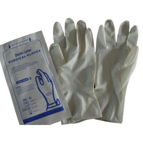 Black Powdered Disposable Recyclable And Sterilized Latex Surgical Gloves For Medical Use