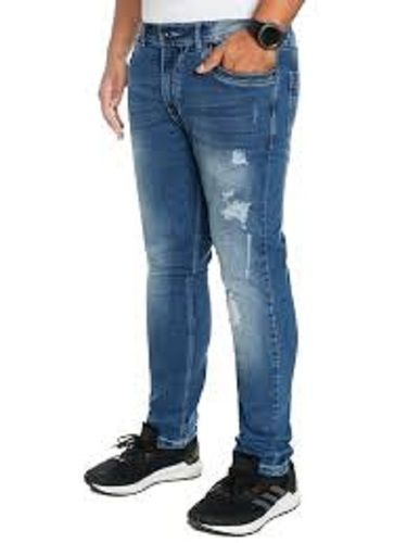 No Fade And Dry Cleaning Men Blue Denim Plain Dyed Jeans Age Group: 10-12 Years