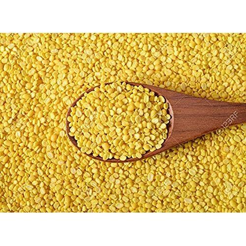 100% Pure And Natural Indian Originated Round Shaped Dried Yellow Moong Dal Shelf Life: 12 Months