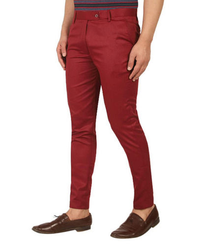 Buy Peter England Casuals Red Cotton Slim Fit Chinos for Mens Online  Tata  CLiQ