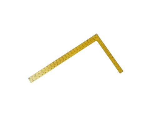 Yellow 100 Gram Weight L Shaped Wooden Material Try Square For Measuring Angles 