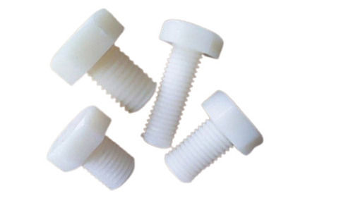 White 2 Inches Size Powder Coated Industrial Grade Hexagonal Head Type Plastic Bolts 