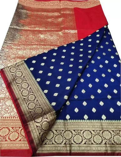 Multicolor Ladies 5.5 Meter Long Washable Ethnic Wear Banarasi Art Silk Saree 