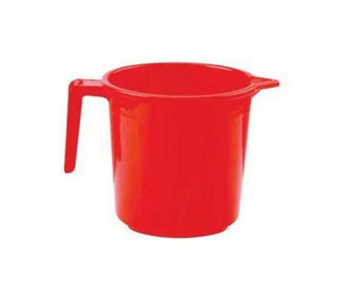 2 Liter Leakproof Red Plain Polyvinyl Chloride Plastic Mug For Bathroom Use