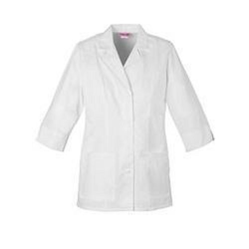 Biodegradable Flame Resistant Half Sleeves Disposable White Lab Coat