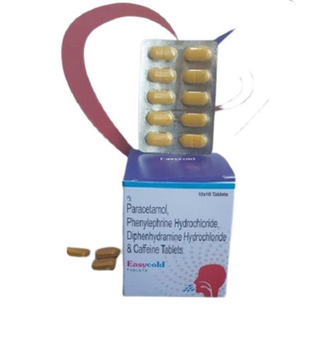 Paracetamol, Phenylephrine Hydrochloride Diphenhydramine Hydrochloride And Caffeine Tablets Age Group: Adult