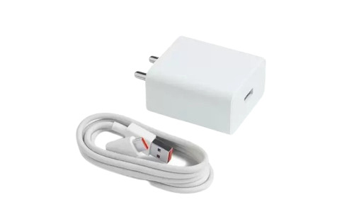 2.4 Ampere Single Port Rectangular PVC Plastic Body USB Mobile Phone Charger - PVC Material, Compact Size, White Color | Fast Charging, Built-in Safety Fuse