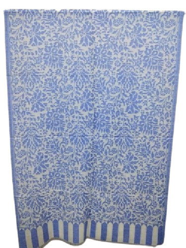 Blue Printed Rayon Heavy Shawl - 2 Meters Long, 200 Grams Weight | Unique Hand Made Design, Dry Clean Only