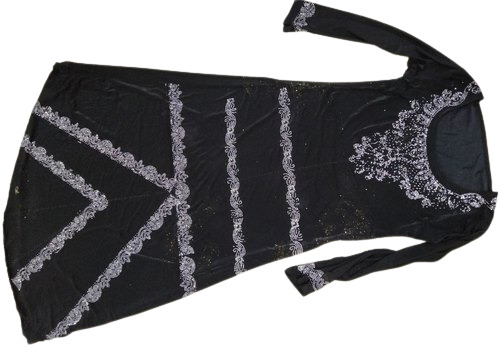 Abaya - Crepe Fabric, Black Color | Washable, Comfortable, Long Sleeve, Embroidered Design, Appliqued Logo