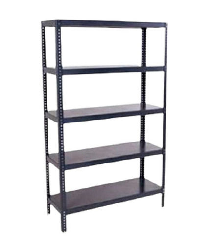 Black 12X33X87 Inch Metal Five Shelves Storage Rack