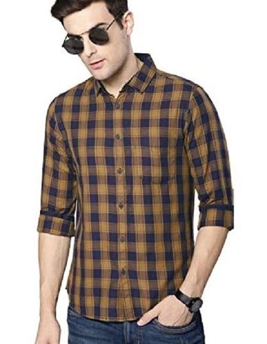 Washable And Breathable Full Sleeves Printed Casual Wear Cotton Shirt