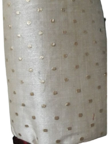 Washable Light Weight Golden Dotted Print Embroidered Mulberry Silk