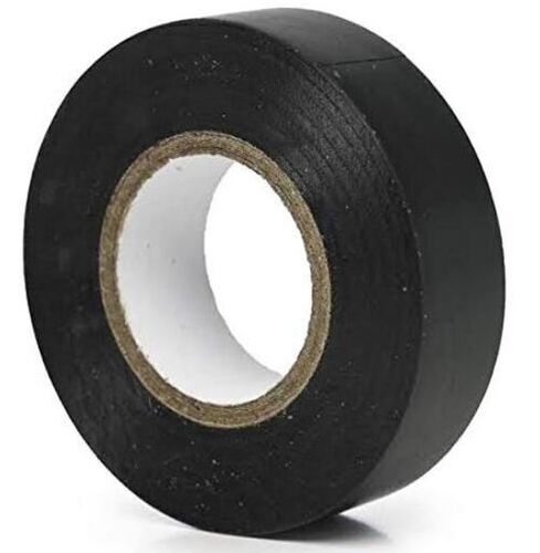 15 Meter Long 1 Mm Thick Single Sided Adhesive PVC Electrical Insulation Tape - Black, 1mm Thickness, Waterproof for Automotive & Industrial Use