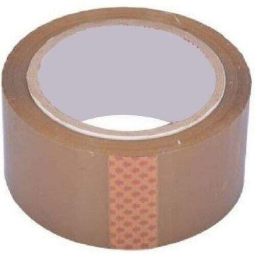 35 Meter Long 1mm Thick Round Single Side Bopp Adhesive Tape - BOPP Material, 50mm Width, Brown Color | Water, Oil, & Heat Resistant Adhesion for Crafts & DIY Projects