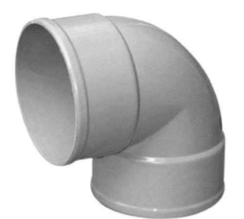 4 MM Thick 6 Inch Diameter Powder Coated Polyvinyl Chloride Pipe Elbow - PVC, Grey, Round Shape | Male Connection, Corrosion-Resistant, UV-Stabilized