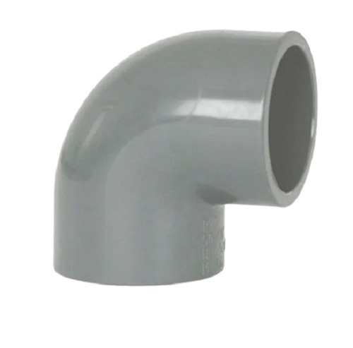 6 Inch 2 MM Thick Round Powder Coated Polyvinyl Chloride Elbow Fitting - PVC Material, Grey Color, Round Shape | Durable, Rust-Resistant, Easy Installation